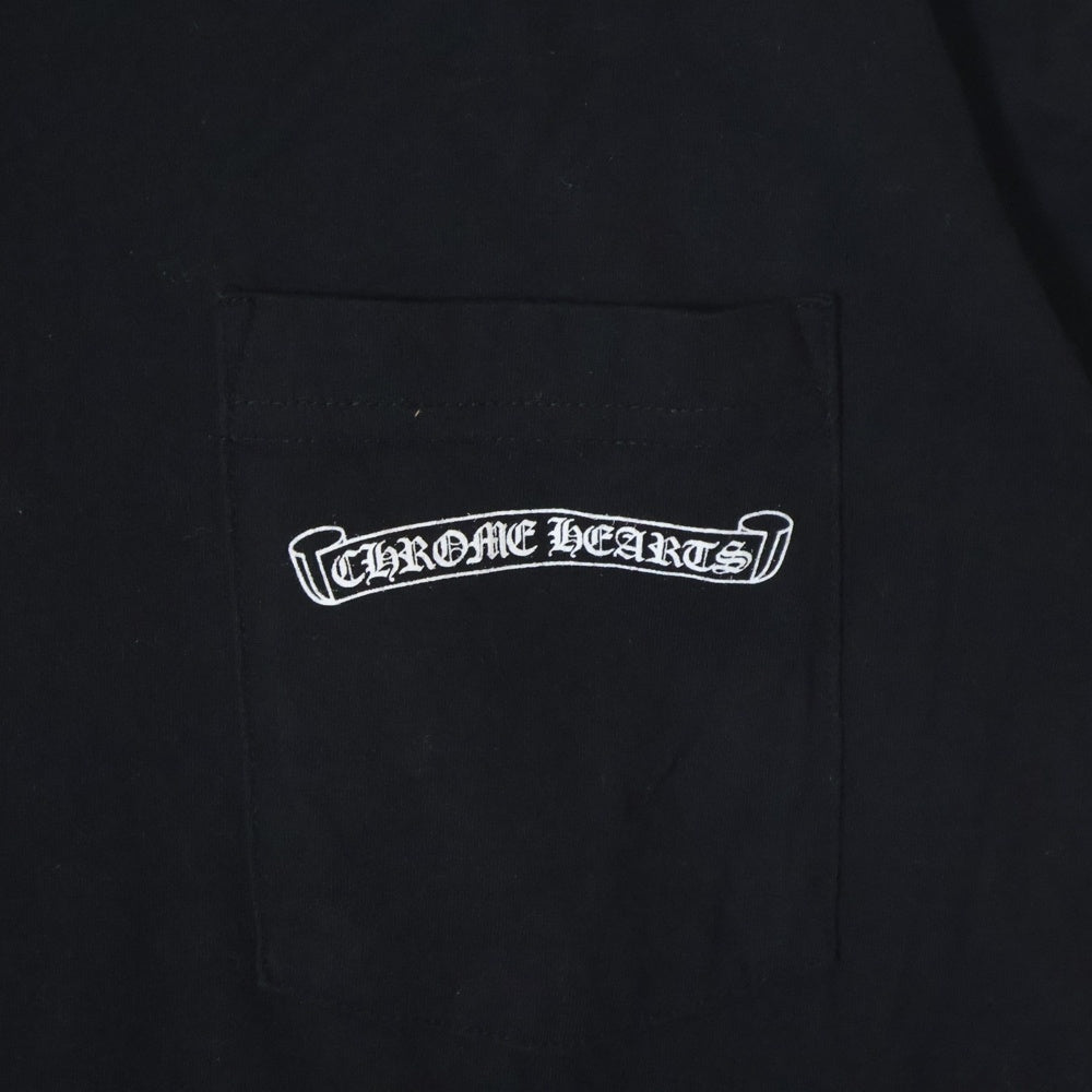 CHROME HEARTS(クロムハーツ) USA Logo S/S TEE スクロールロゴプリントクルーネック半袖Tシャツ ブラック