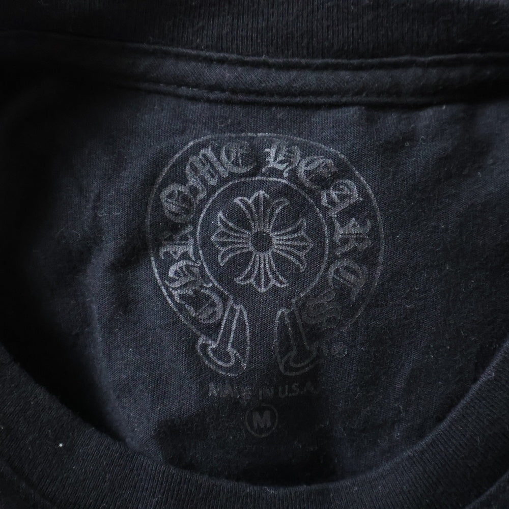 CHROME HEARTS(クロムハーツ) USA Logo S/S TEE スクロールロゴプリントクルーネック半袖Tシャツ ブラック