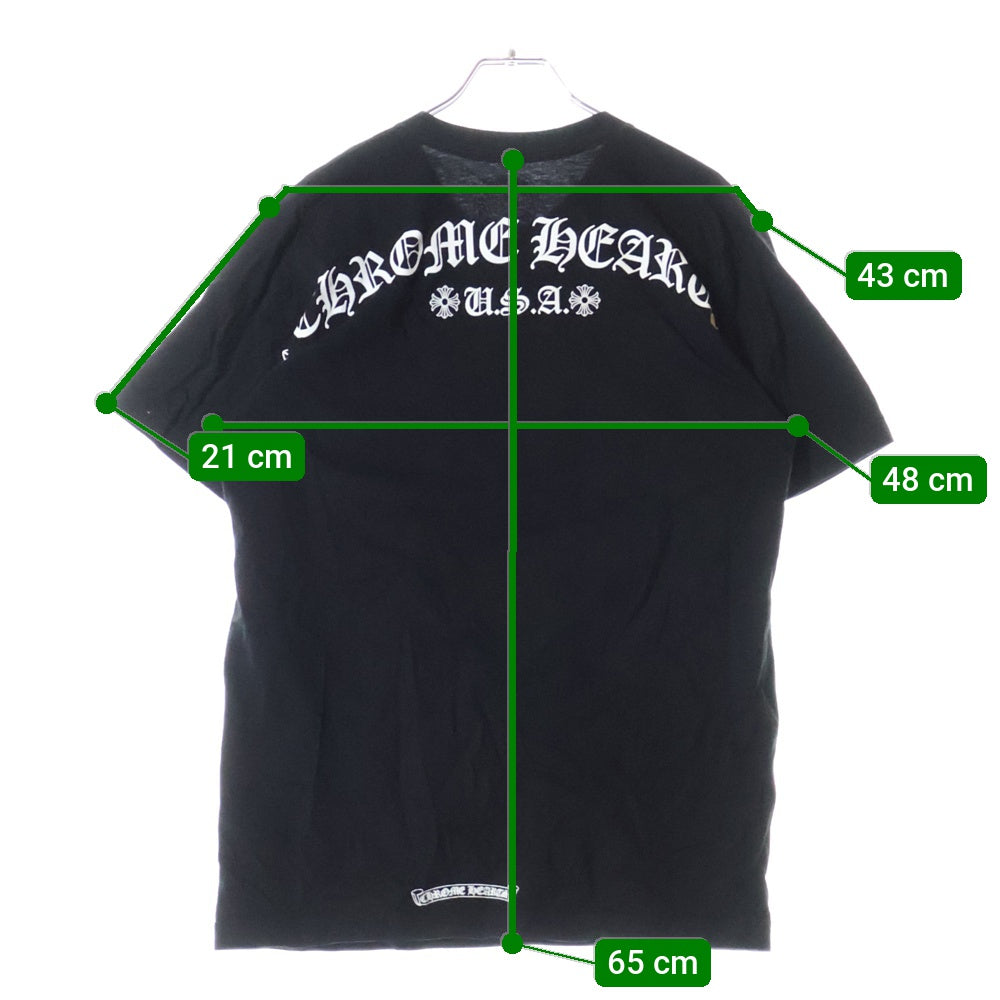 CHROME HEARTS(クロムハーツ) USA Logo S/S TEE スクロールロゴプリントクルーネック半袖Tシャツ ブラック