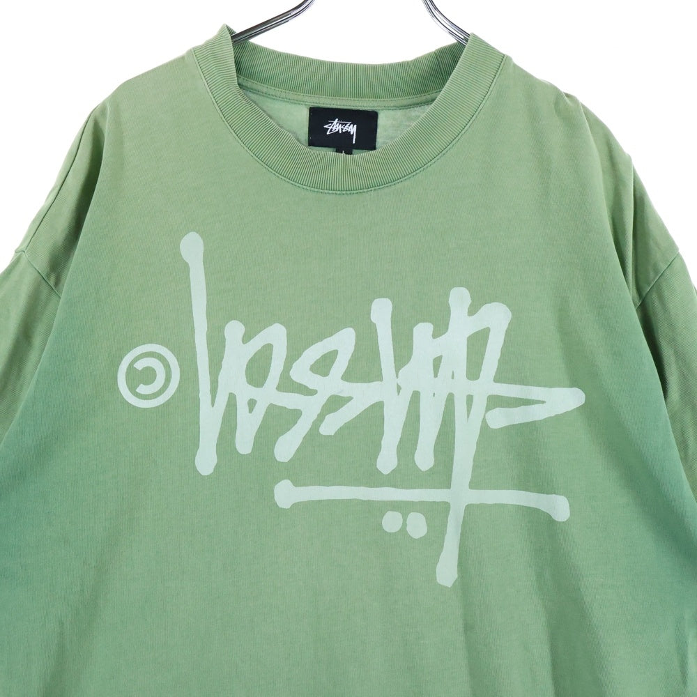 STUSSY(ステューシー) 20SS Overssized Flip オーバーサイズ フリップ クルーネック半袖カットソー カーキ 214537