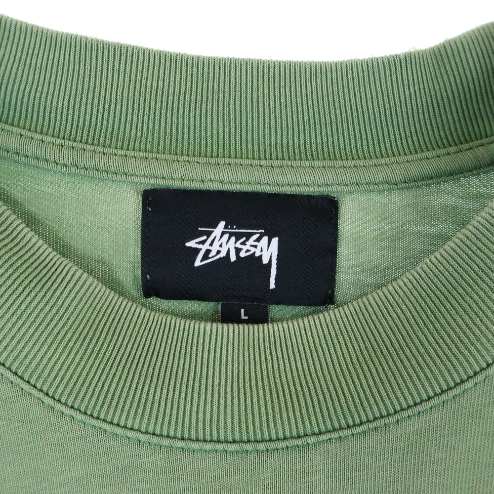 STUSSY(ステューシー) 20SS Overssized Flip オーバーサイズ フリップ クルーネック半袖カットソー カーキ 214537