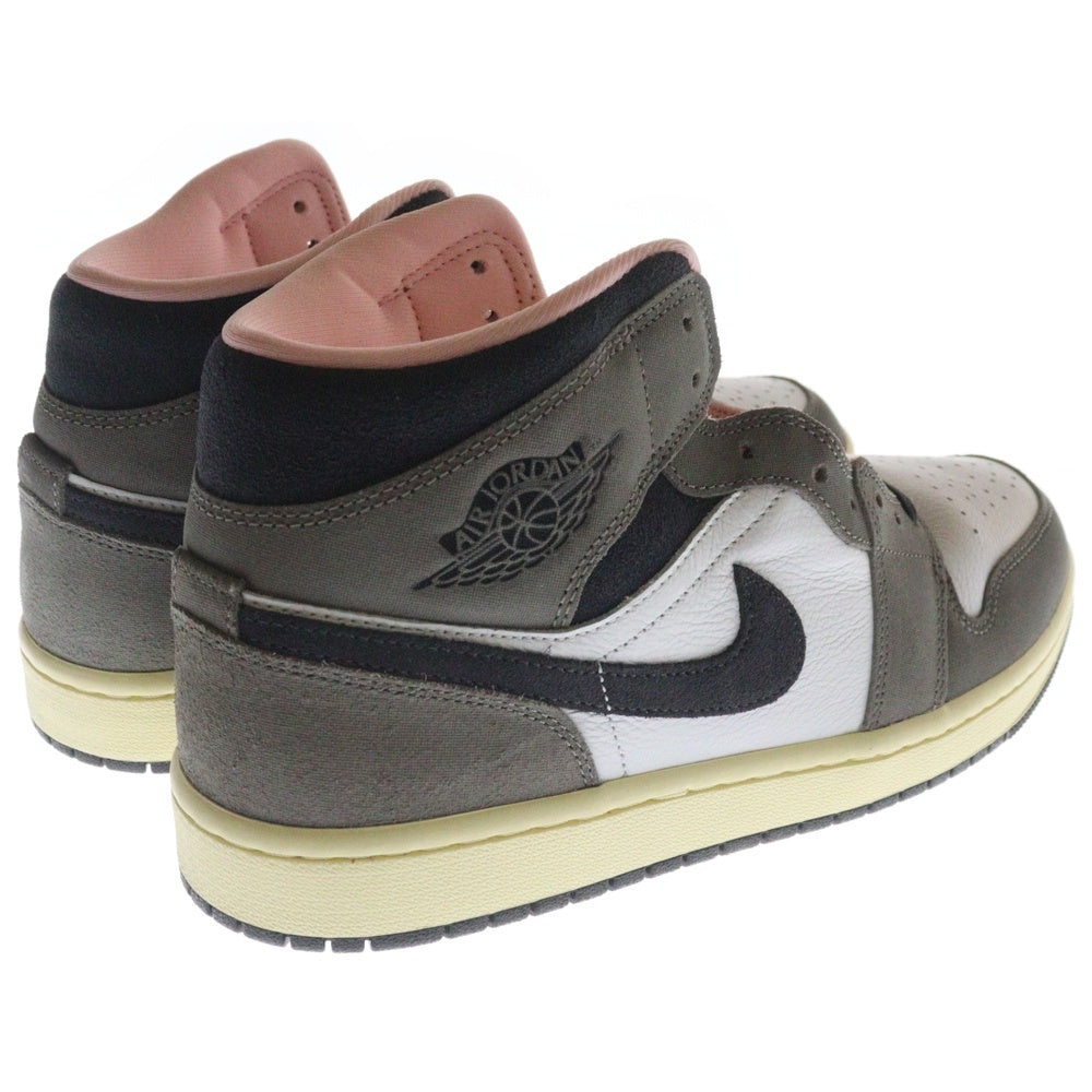 NIKE(ナイキ) Air Jordan 1 Mid Cave Stone エアジョーダン1 ミッドカットスニーカー ケイブストーン HQ2011-100 グレー/ホワイト US9.5