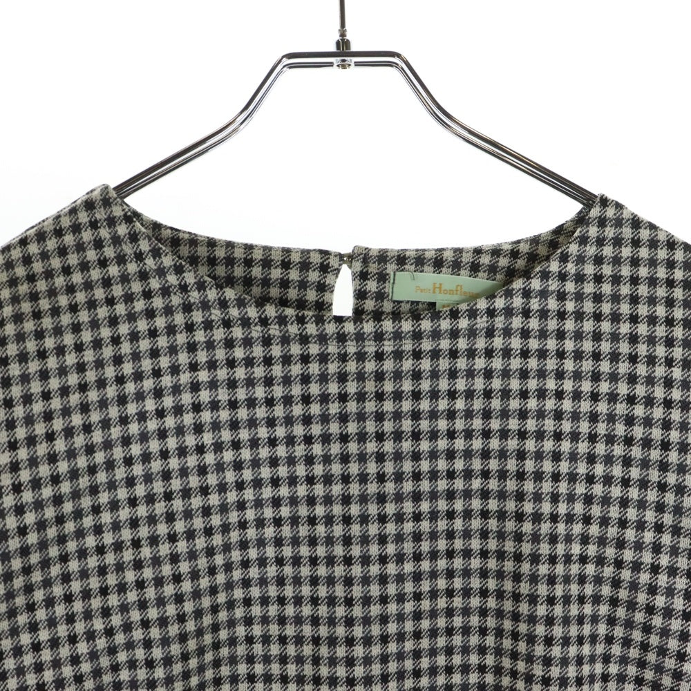 NO BRAND(ノーブランド) 千鳥柄 長袖カットソー レディース