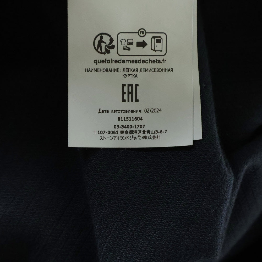 STONE ISLAND(ストーンアイランド) 24AW Logo Patch Corduroy Overshirt ジップアップ コーデュロイジャケット ブラック 811511604