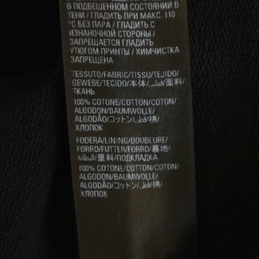 BALENCIAGA(バレンシアガ) 22AW Destroyed Logo-Print Hoodie デストロイダメージ加工 ロゴプリント スウェット プルオーバーパーカー フーディー ブラック 729361 TNVL2