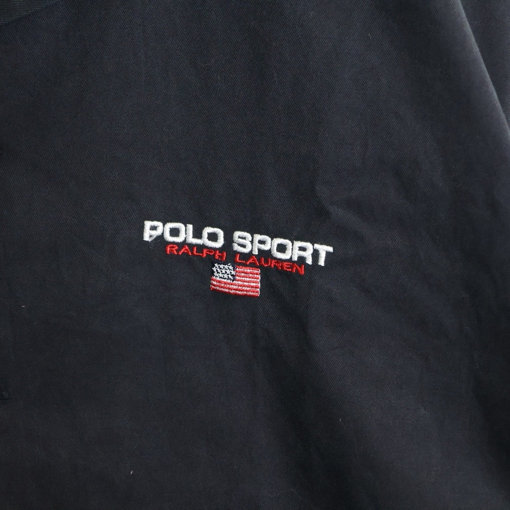 POLO SPORT RALPH LAUREN(ポロスポーツラルフローレン) ロゴ刺繍 半袖ボタンシャツ ネイビー