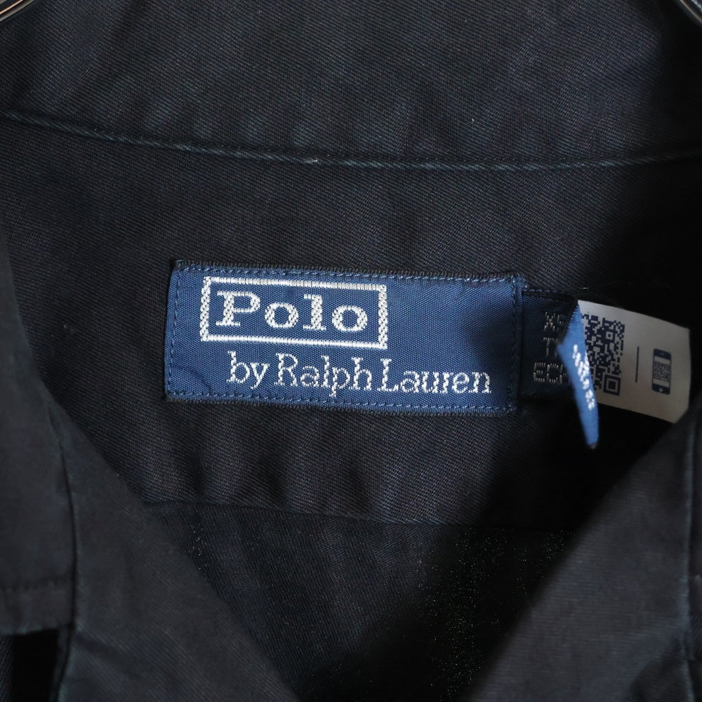 POLO SPORT RALPH LAUREN(ポロスポーツラルフローレン) ロゴ刺繍 半袖ボタンシャツ ネイビー