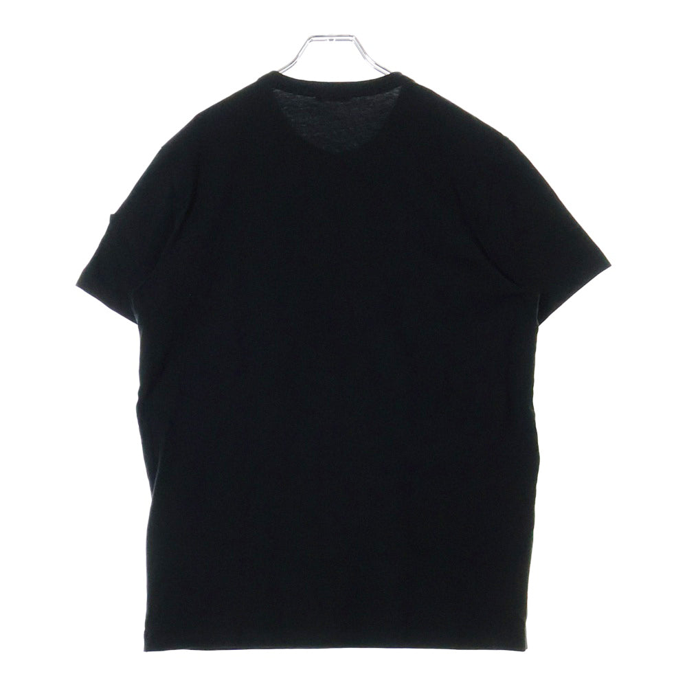 MONCLER(モンクレール) MAGLIA T-SHIRT F20918C79710 8390T マグリア フロントプリント クルーネック半袖Tシャツ ブラック