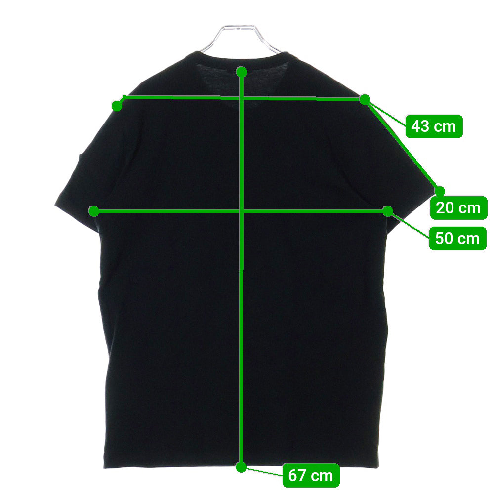MONCLER(モンクレール) MAGLIA T-SHIRT F20918C79710 8390T マグリア フロントプリント クルーネック半袖Tシャツ ブラック