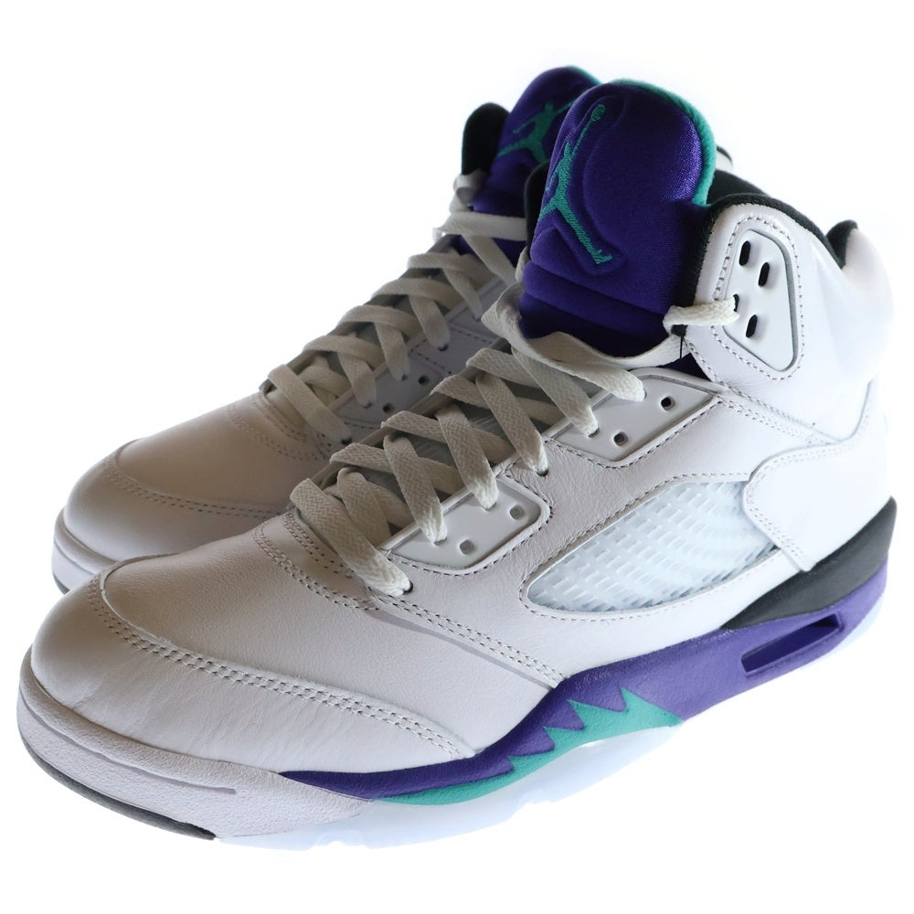 NIKE(ナイキ) Air Jordan 5 Retro Grape HQ7978-100 エアジョーダン5 ハイカットスニーカー US9.5/27.5cm ホワイト