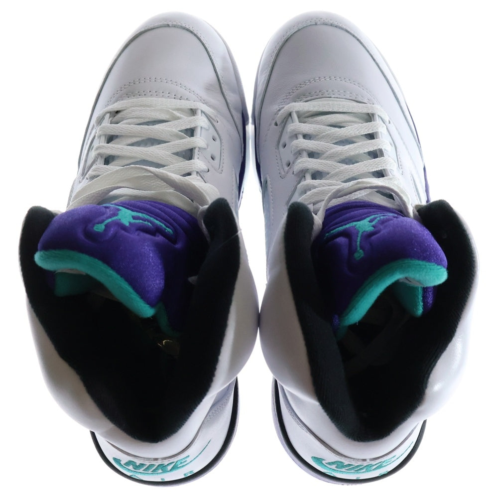 NIKE(ナイキ) Air Jordan 5 Retro Grape HQ7978-100 エアジョーダン5 ハイカットスニーカー US9.5/27.5cm ホワイト