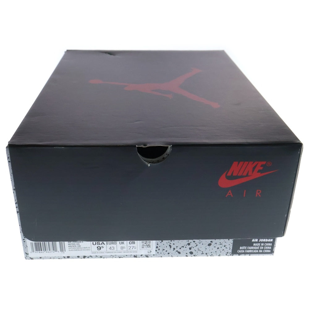 NIKE(ナイキ) Air Jordan 5 Retro Grape HQ7978-100 エアジョーダン5 ハイカットスニーカー US9.5/27.5cm ホワイト