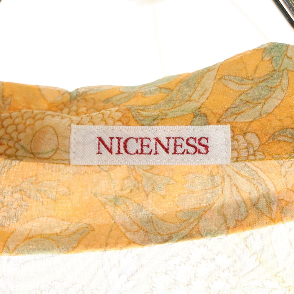NICENESS(ナイスネス) MADAN マダン スキッパー シルクシフォン シャツ イエロー NN-0701Y15