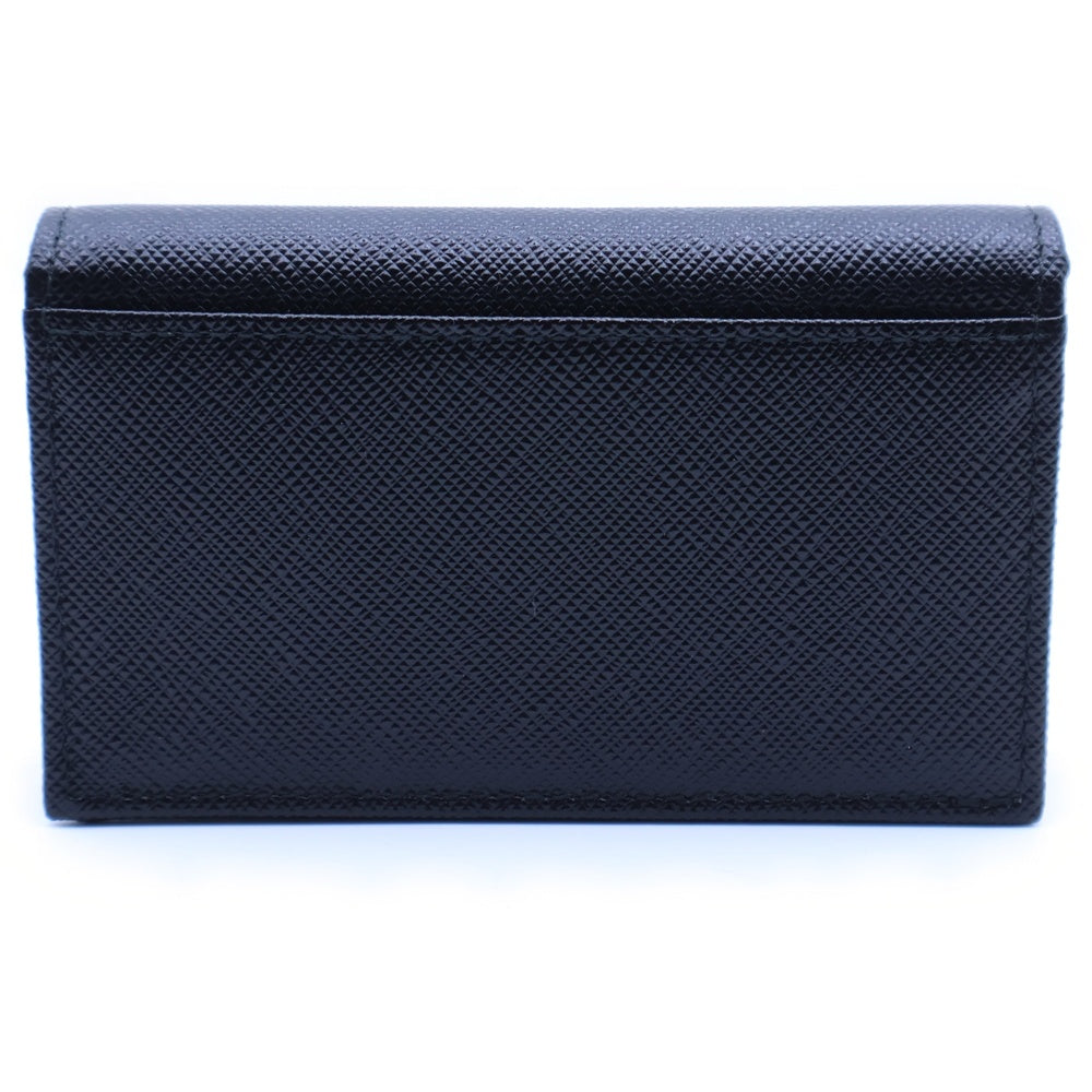 PRADA(プラダ) フィアーノ トライアングルロゴプレート レザーコイン カードケース ブラック 2MC122