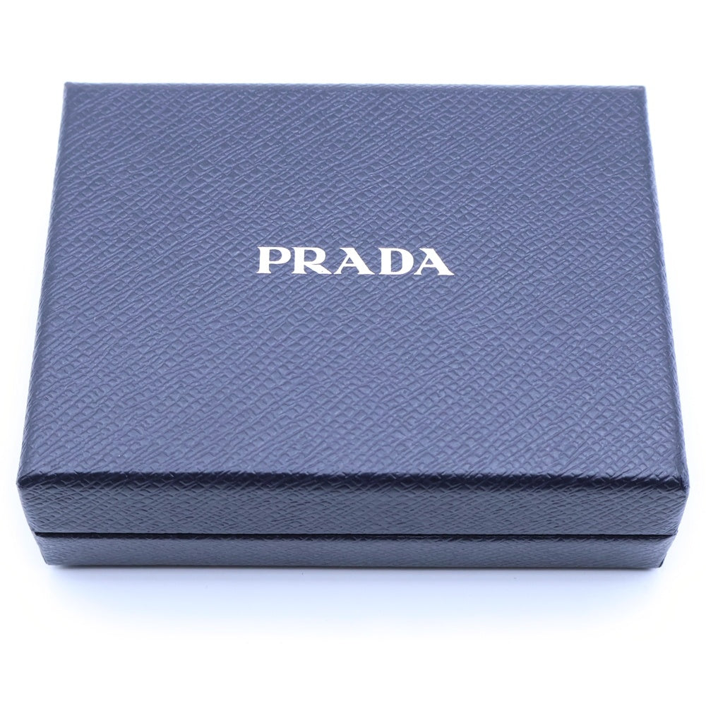 PRADA(プラダ) フィアーノ トライアングルロゴプレート レザーコイン カードケース ブラック 2MC122