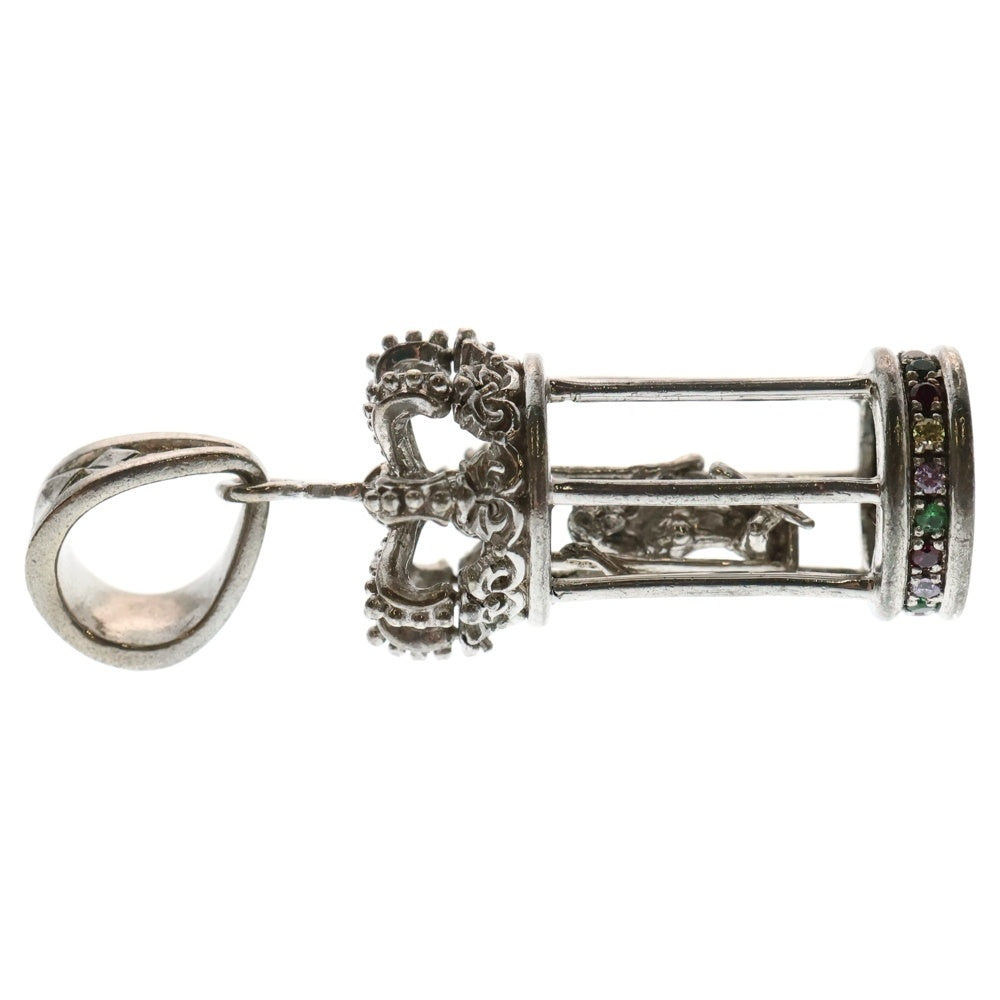 Justin Davis(ジャスティンデイヴィス) Caged Diva Pendant 鳥籠モチーフ カラーストーン ペンダントトップ シルバー