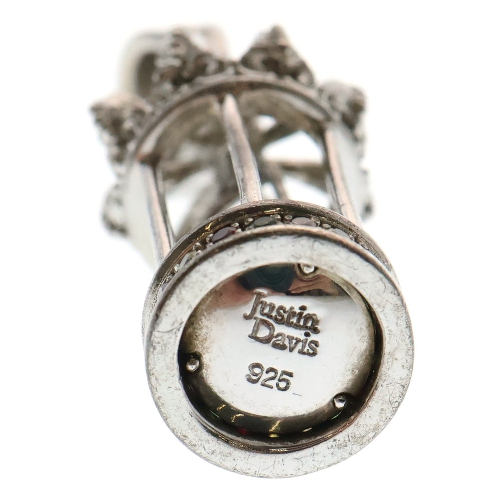 Justin Davis(ジャスティンデイヴィス) Caged Diva Pendant 鳥籠モチーフ カラーストーン ペンダントトップ シルバー