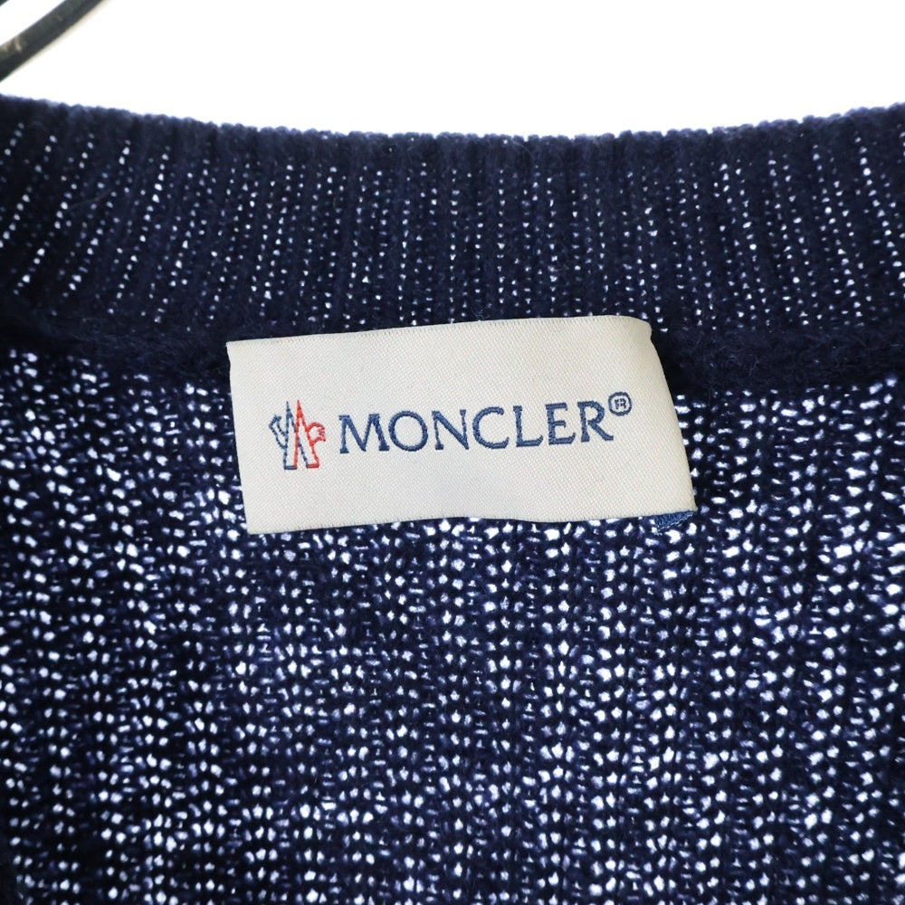 MONCLER(モンクレール) GIROCOLLO TRICOT カシミヤ混ウール ニットセーター H20919C00030 ネイビー