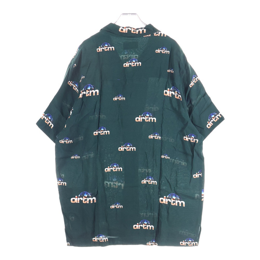 NO BRAND(ノーブランド) DREAMTEAM 半袖レーヨンシャツ グリーン