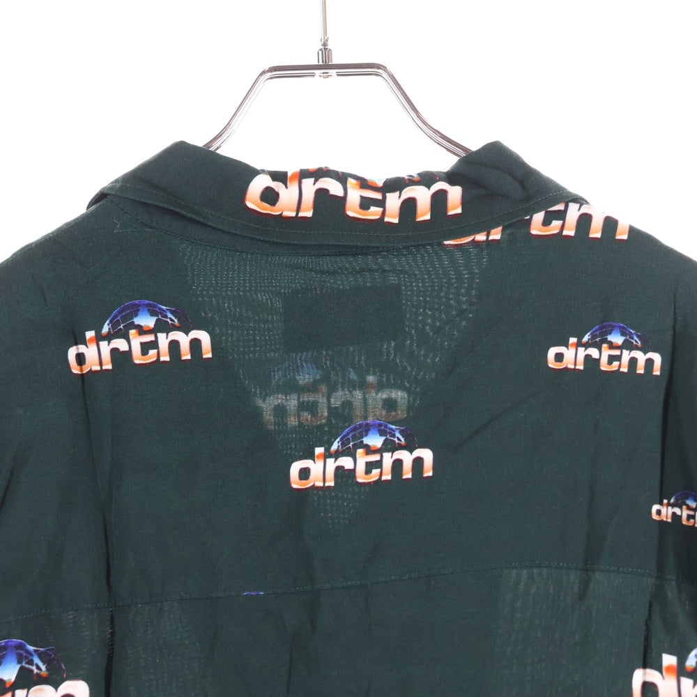 NO BRAND(ノーブランド) DREAMTEAM 半袖レーヨンシャツ グリーン