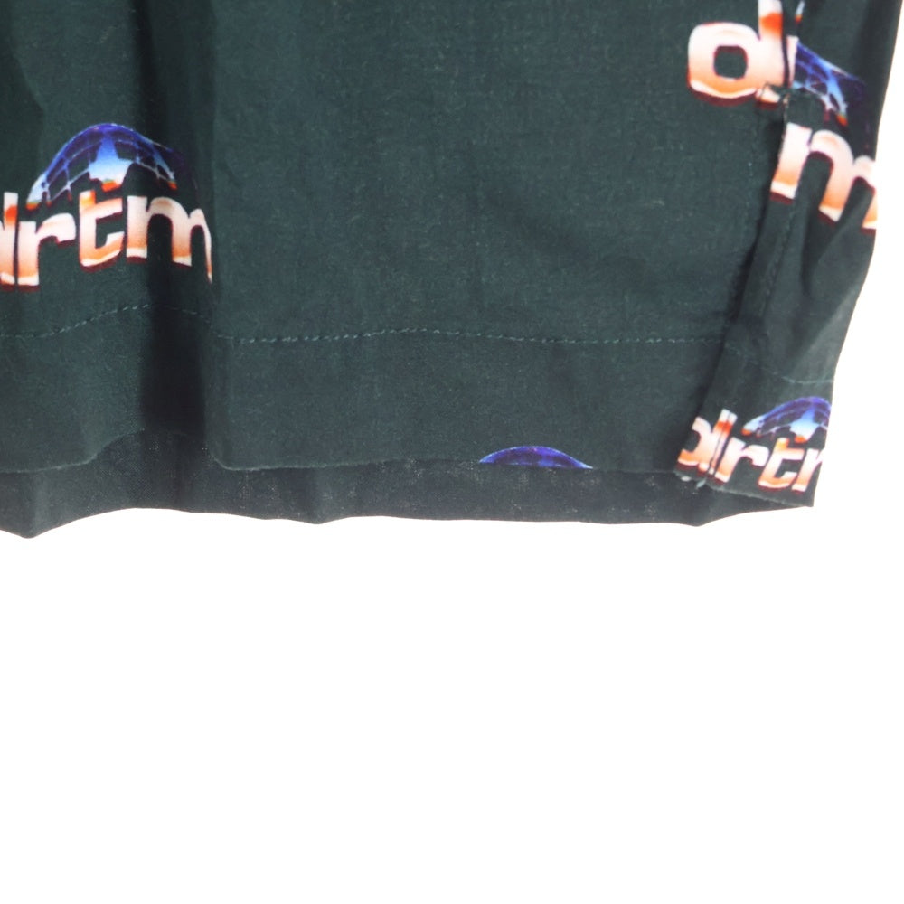 NO BRAND(ノーブランド) DREAMTEAM 半袖レーヨンシャツ グリーン