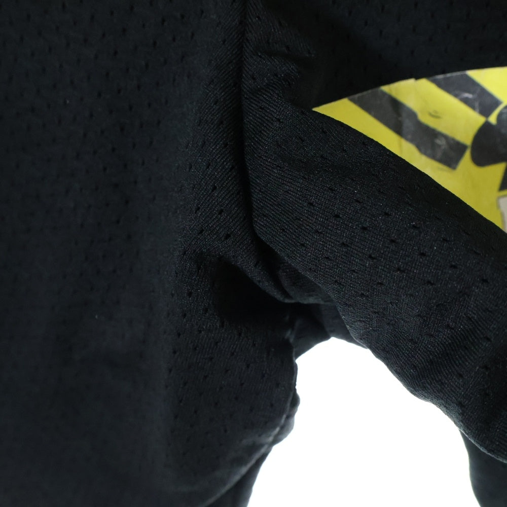 OFF-WHITE(オフホワイト) 17SS DIAG SPRAY MESH SHORTS スプレーデザイン メッシュハーフパンツ ブラック