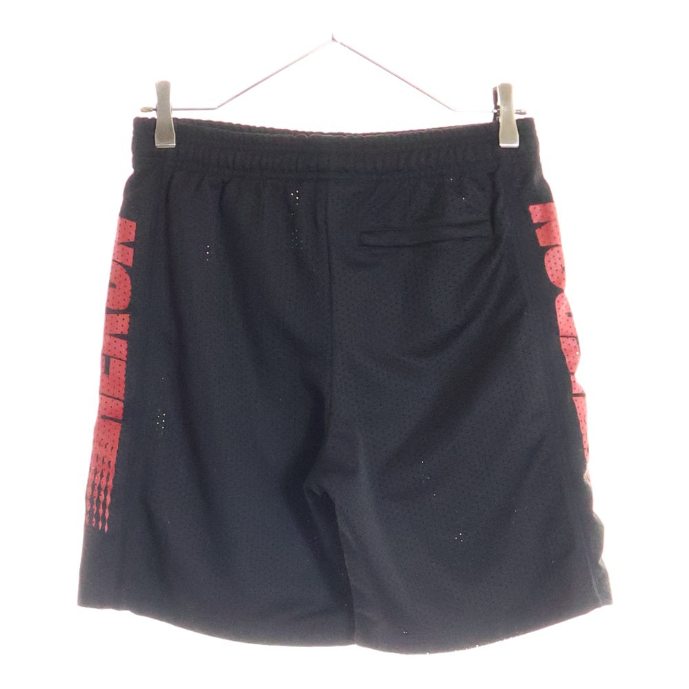 HERON PRESTON(ヘロンプレストン) 19SS ロゴプリント メッシュハーフパンツ HMCI002S19763050 ブラック