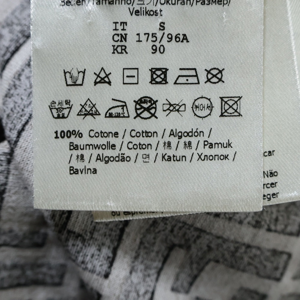 FENDI(フェンディ) ロゴ刺繍 ズッカ総柄 ラグラン半袖クルーネックTシャツカットソー ブラウン FY0980