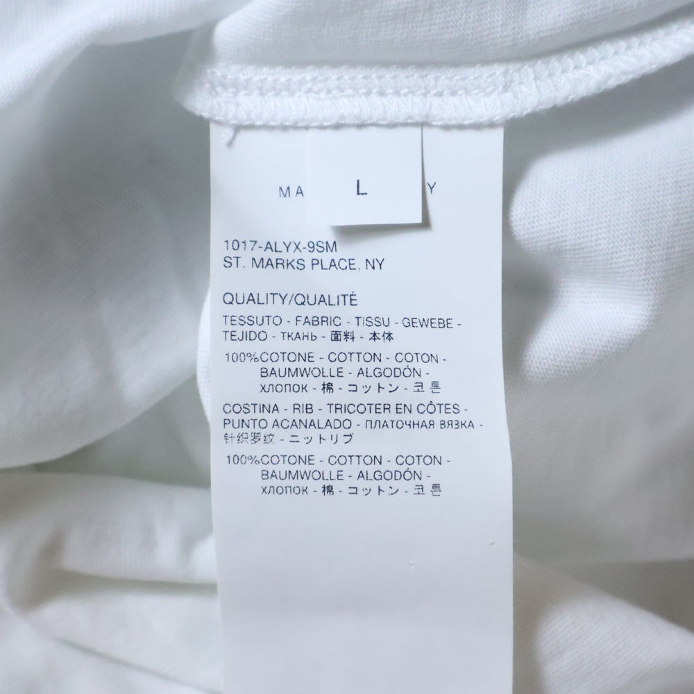 ALYX(アリクス) スプレーロゴ 半袖クルーネックTシャツカットソー ホワイト