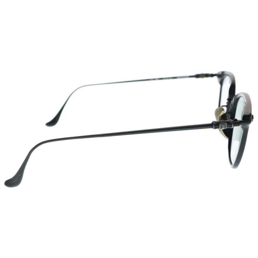 CHROME HEARTS(クロムハーツ) SHAGASS サイドクロステンプルウェリントン ブラックフレーム メガネ 眼鏡 ブラック/シルバー ※度入り