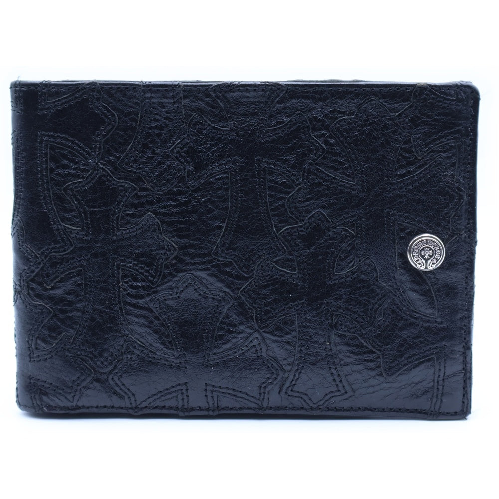 CHROME HEARTS(クロムハーツ) ANTI NOTHING 2 DO アイントナッシング トゥドゥ フルセメタリー 二つ折り財布 ブラック