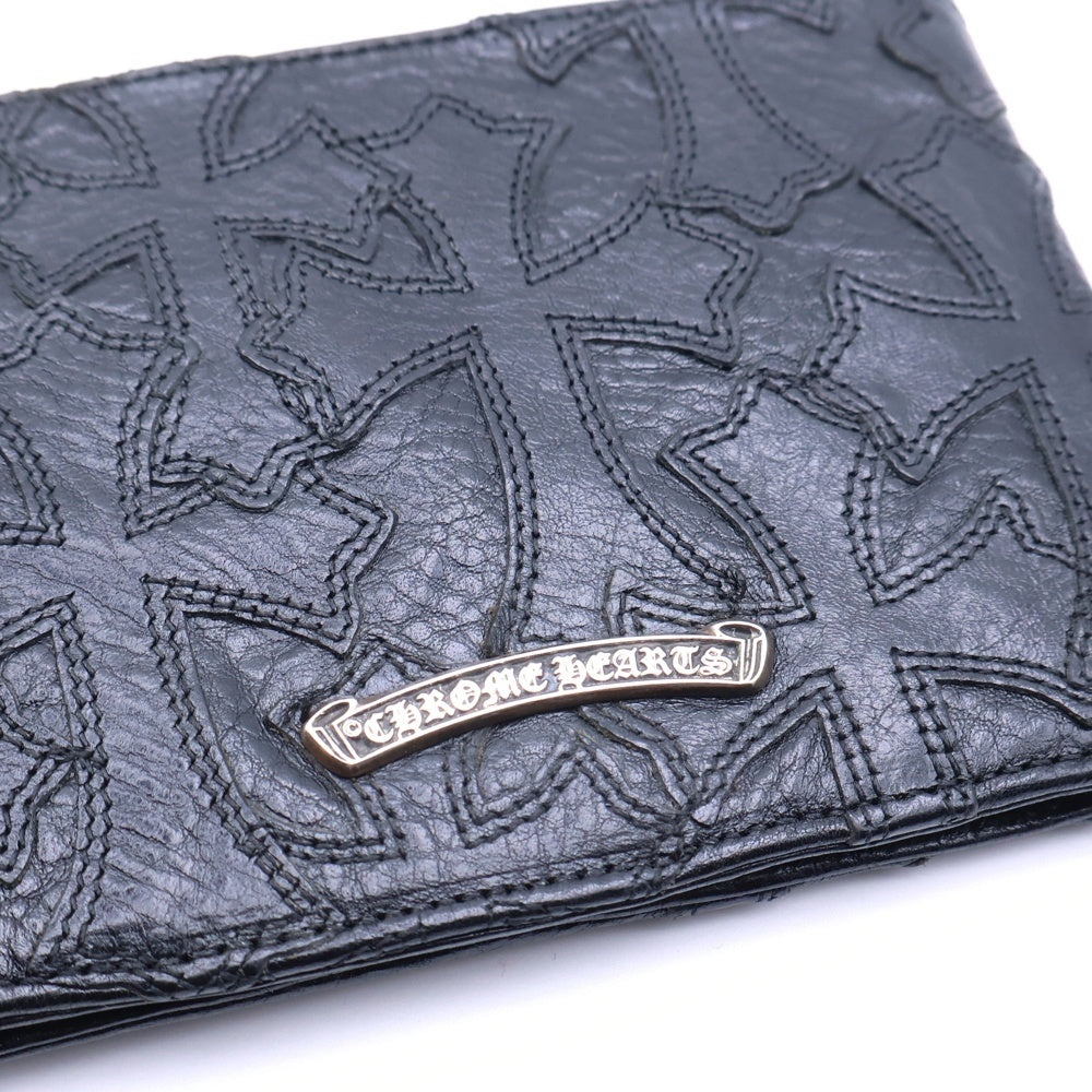 CHROME HEARTS(クロムハーツ) ANTI NOTHING 2 DO アイントナッシング トゥドゥ フルセメタリー 二つ折り財布 ブラック
