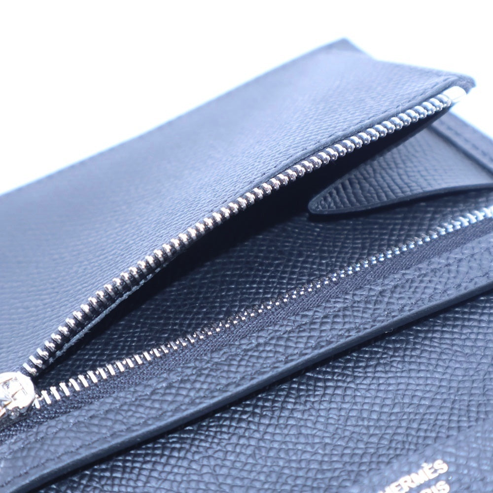 HERMES(エルメス) ベアンコンパクト 二つ折り財布 ウォレット U刻印 ヴォーエプソン ブラック
