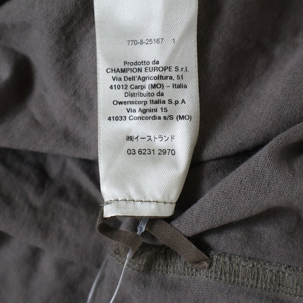 Rick Owens(リックオウエンス) ×CHAMPION TOMMY ロゴ刺繍 クルーネック半袖カットソー CM01D9229-CHJER ブラウン