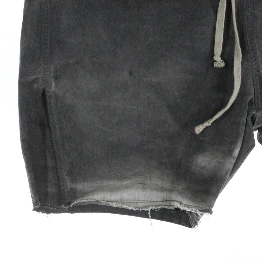 Rick Owens(リックオウエンス) LONG BOXERS ロング ボクサーズ コーティングショーツ ハーフパンツ RR01D3310-SCF グレー