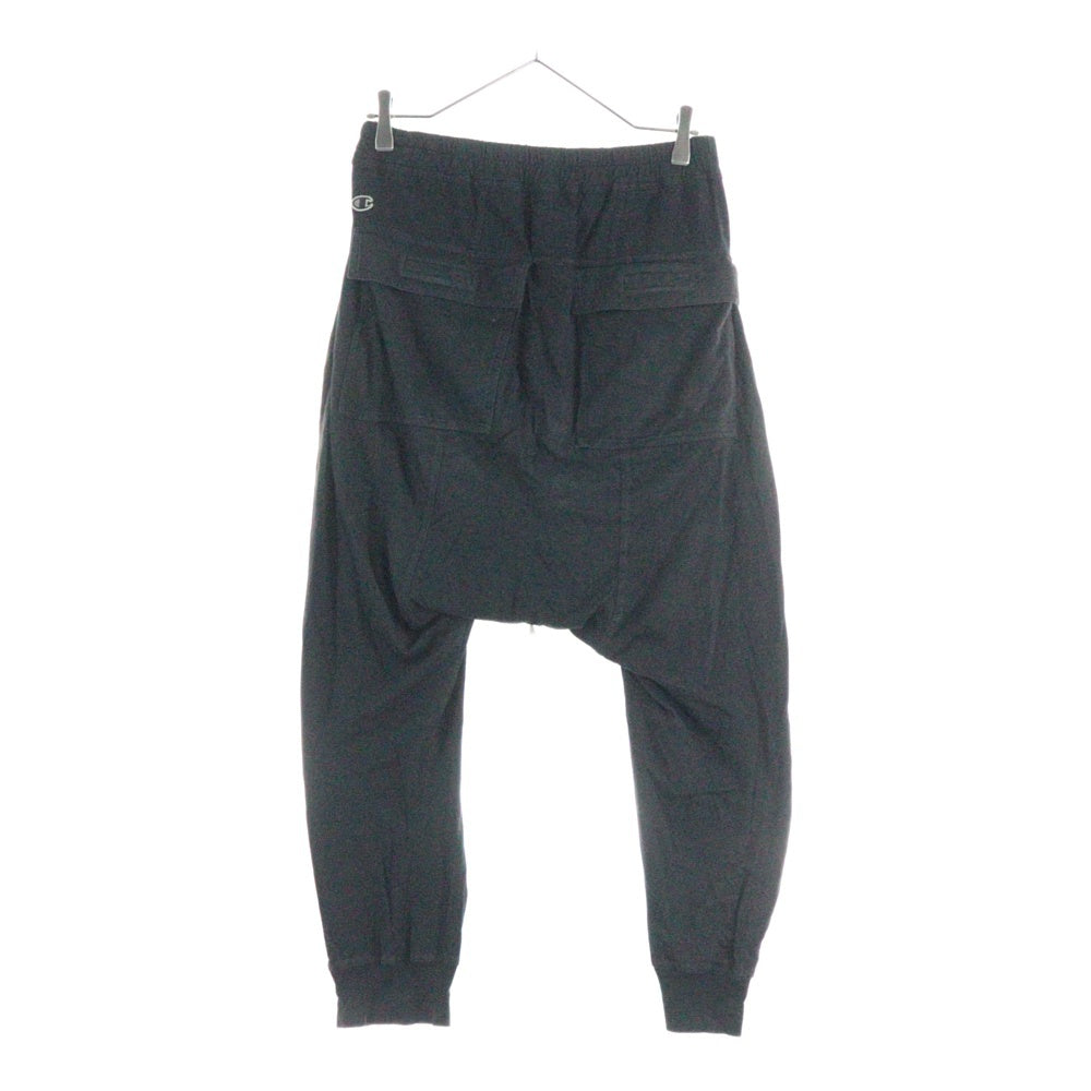 Rick Owens(リックオウエンス) ×CHAMPION ドローストリング サルエル ロングパンツ CM01D9244-CHJER ブラック