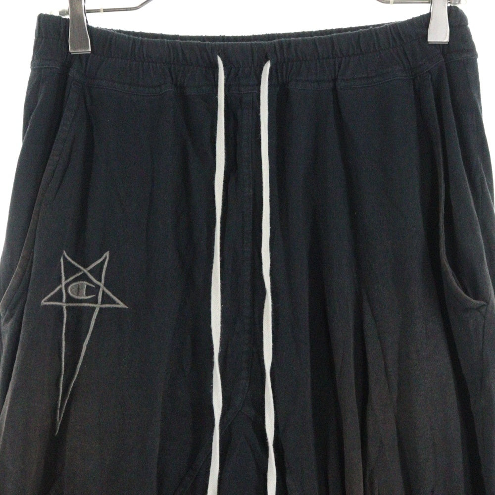 Rick Owens(リックオウエンス) ×CHAMPION ドローストリング サルエル ロングパンツ CM01D9244-CHJER ブラック