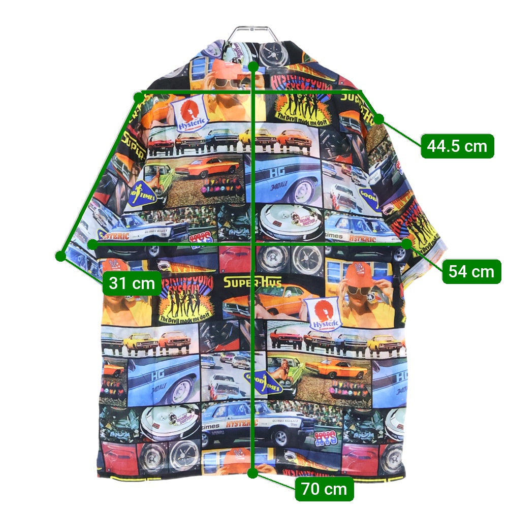 HYSTERIC GLAMOUR(ヒステリックグラマー) 25SS 総柄プリント半袖シャツ 02251AH08 マルチカラー