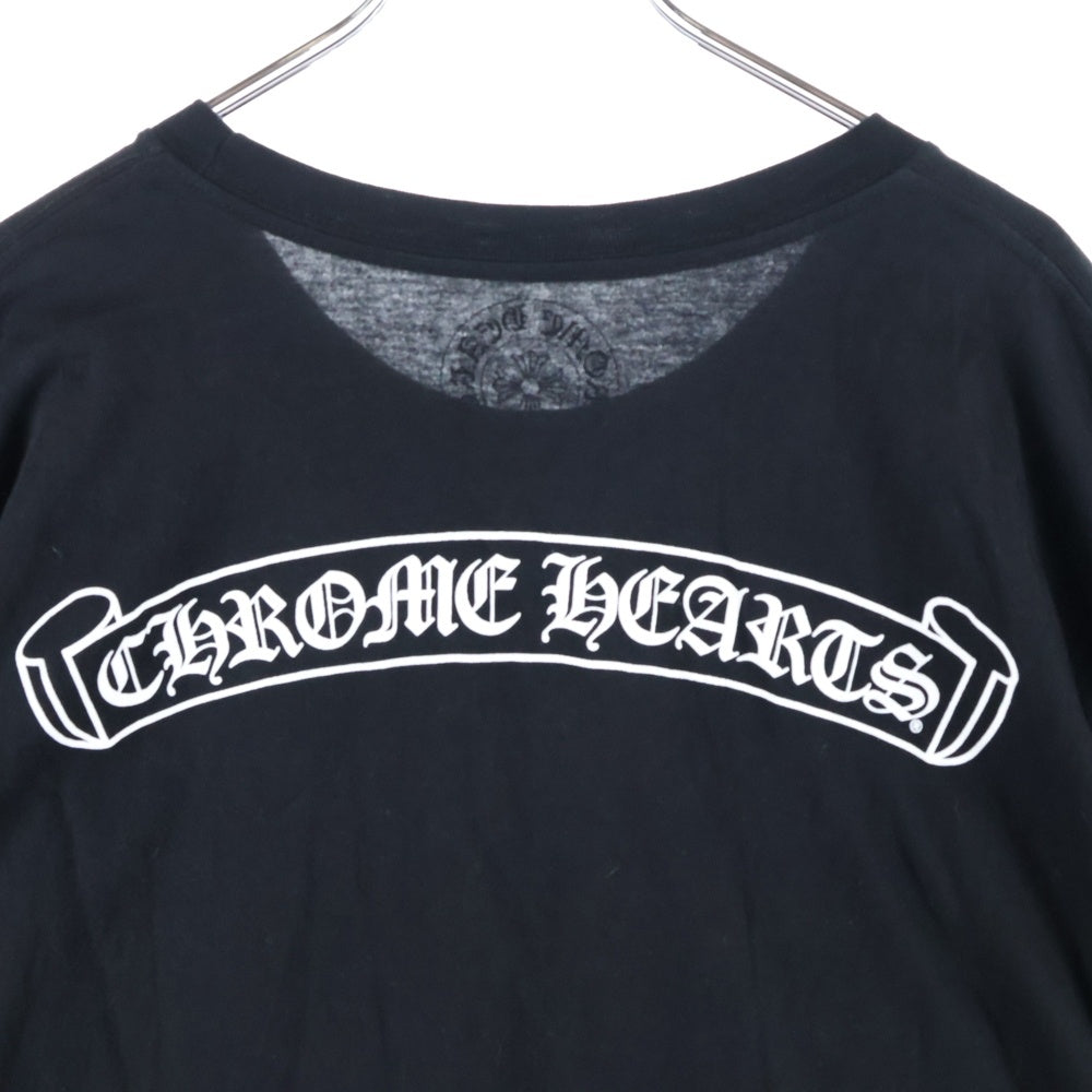 CHROME HEARTS(クロムハーツ) CH T-SHRT 1 バックスクロールラベルプリント 半袖Tシャツ カットソー ブラック