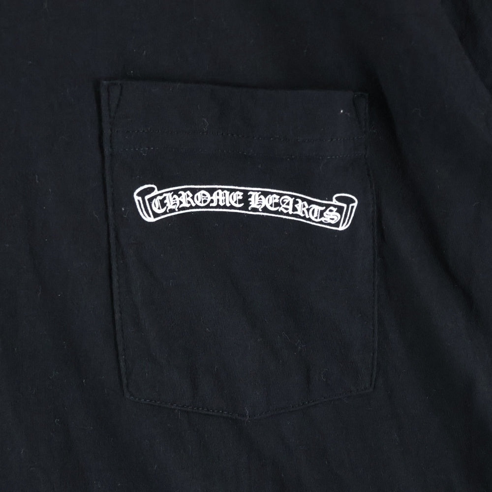 CHROME HEARTS(クロムハーツ) CH T-SHRT 1 バックスクロールラベルプリント 半袖Tシャツ カットソー ブラック
