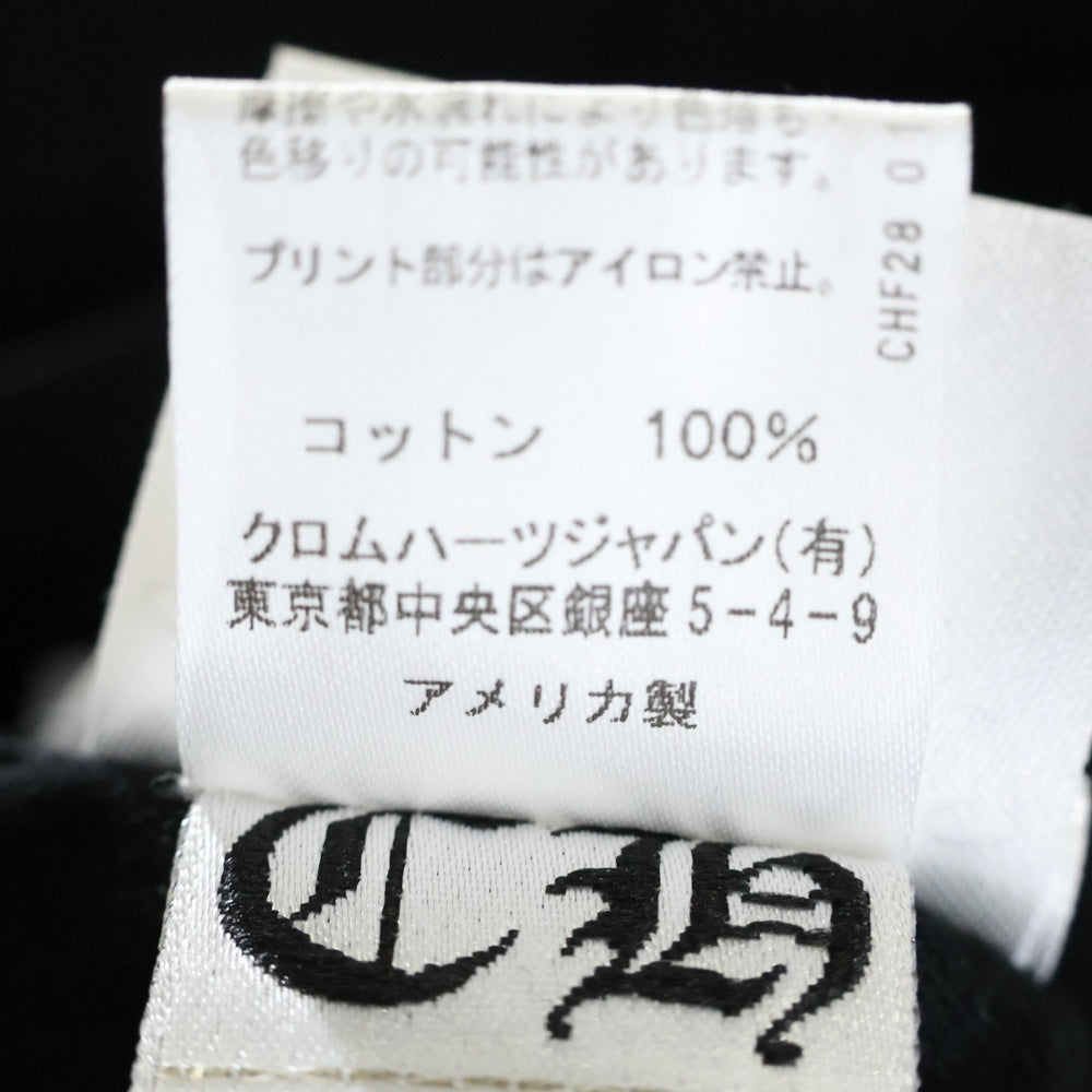 CHROME HEARTS(クロムハーツ) CH T-SHRT 1 バックスクロールラベルプリント 半袖Tシャツ カットソー ブラック