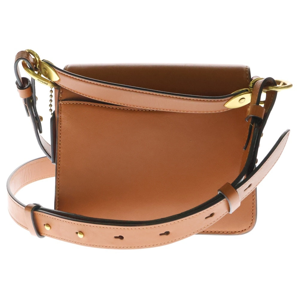 COACH(コーチ) 2WAY レザーショルダーバッグ ハンドバッグ C0753 ブラウン