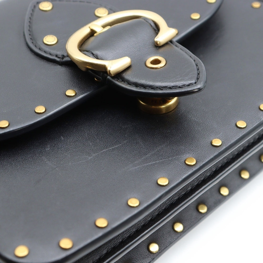 COACH(コーチ) 3WAY スタッズ レザーショルダーバッグ ハンドバッグ ブラック