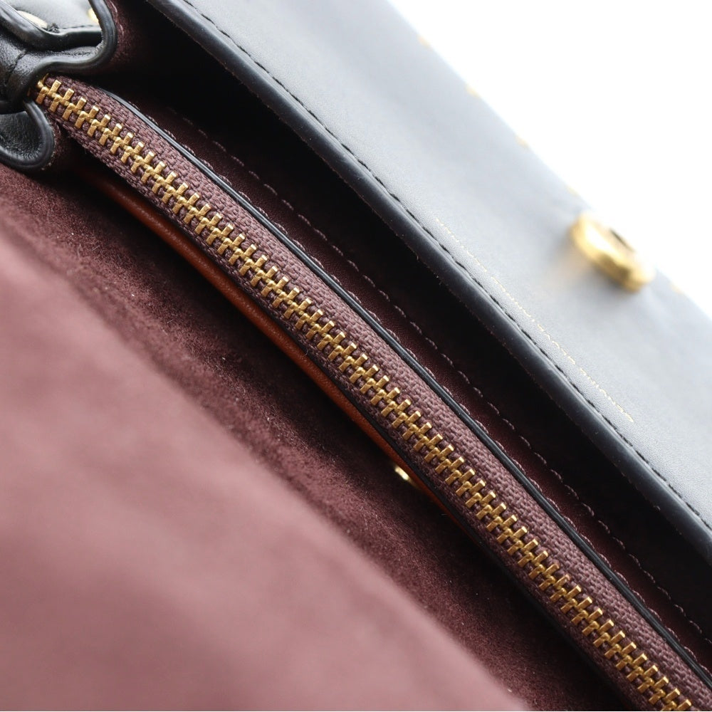 COACH(コーチ) 3WAY スタッズ レザーショルダーバッグ ハンドバッグ ブラック