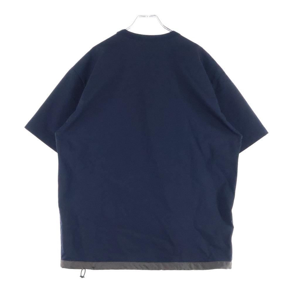 kolor(カラー) ロゴプリント ドローコード クルーネック半袖Tシャツ 25SCM-T18216S-A ブラック