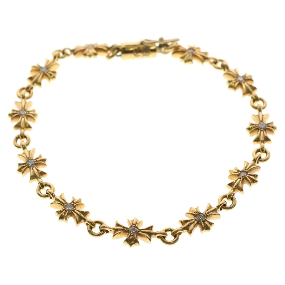 CHROME HEARTS(クロムハーツ) 22K TNY E CH PLS P D 11LINK タイニーECHプラス PAVEダイヤ ゴールドブレスレット