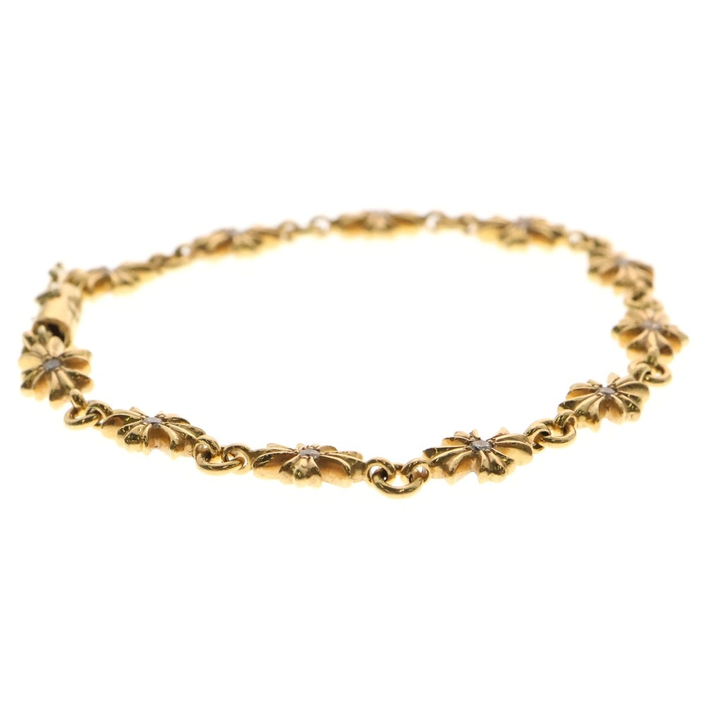 CHROME HEARTS(クロムハーツ) 22K TNY E CH PLS P D 11LINK タイニーECHプラス PAVEダイヤ ゴールドブレスレット