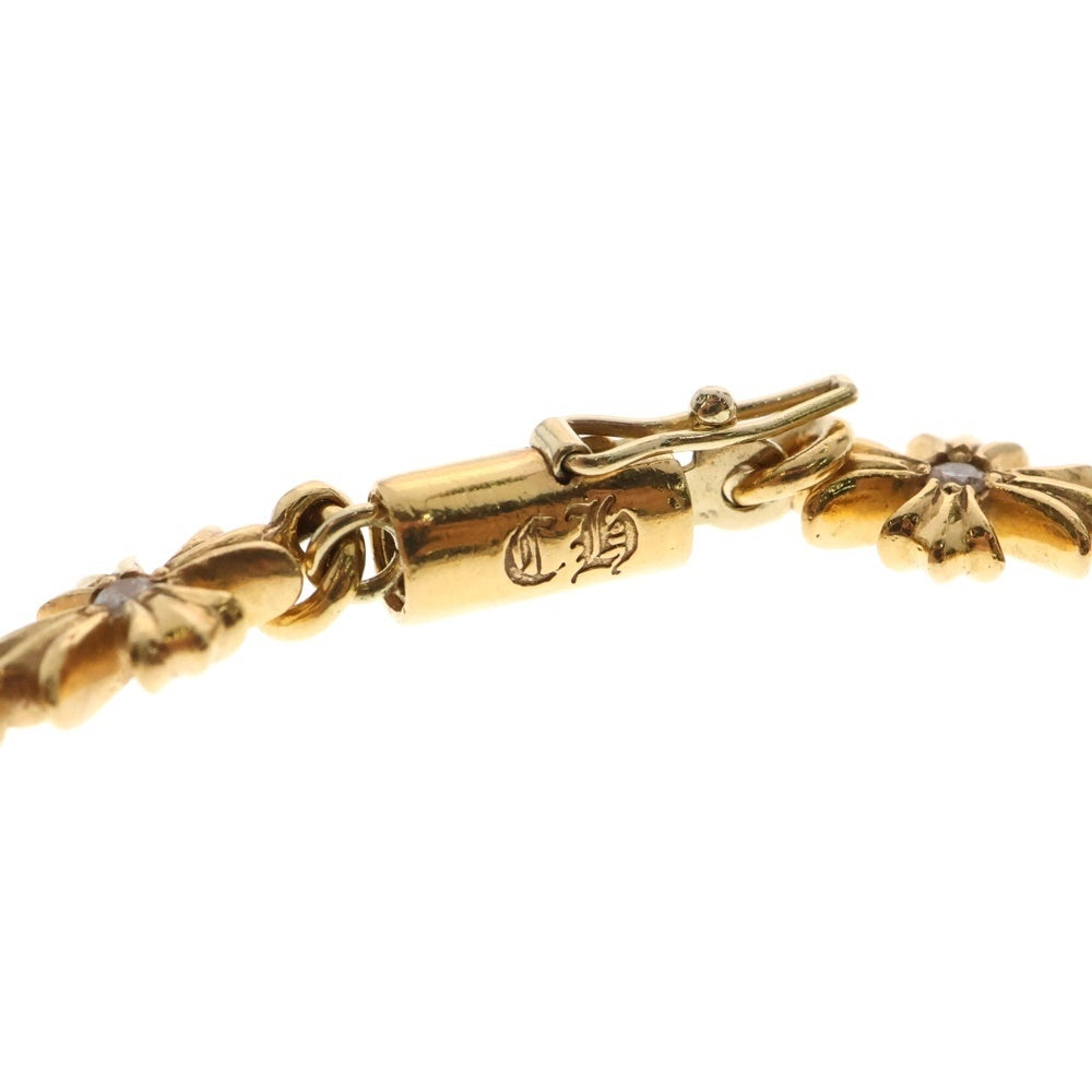 CHROME HEARTS(クロムハーツ) 22K TNY E CH PLS P D 11LINK タイニーECHプラス PAVEダイヤ ゴールドブレスレット