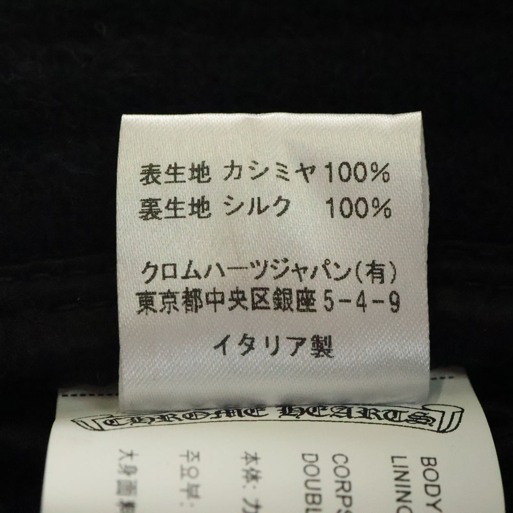 CHROME HEARTS(クロムハーツ) Cashmere Bucket Hat CHロゴ スクロールラベルパッチ付き カシミヤ バケットハット ブラック