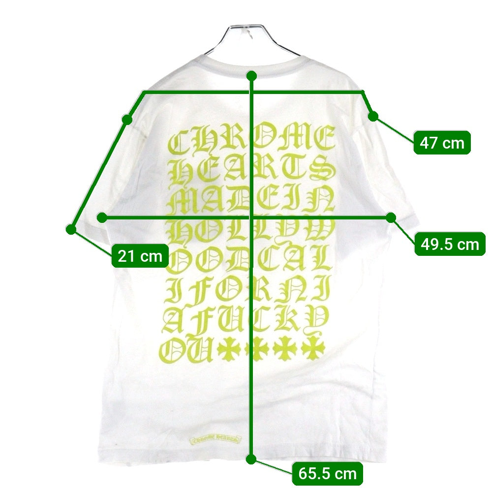 CHROME HEARTS(クロムハーツ) Yellow Made In Hollywood イエロー メイドインハリウッド プリントTシャツ 半袖カットソー ホワイト